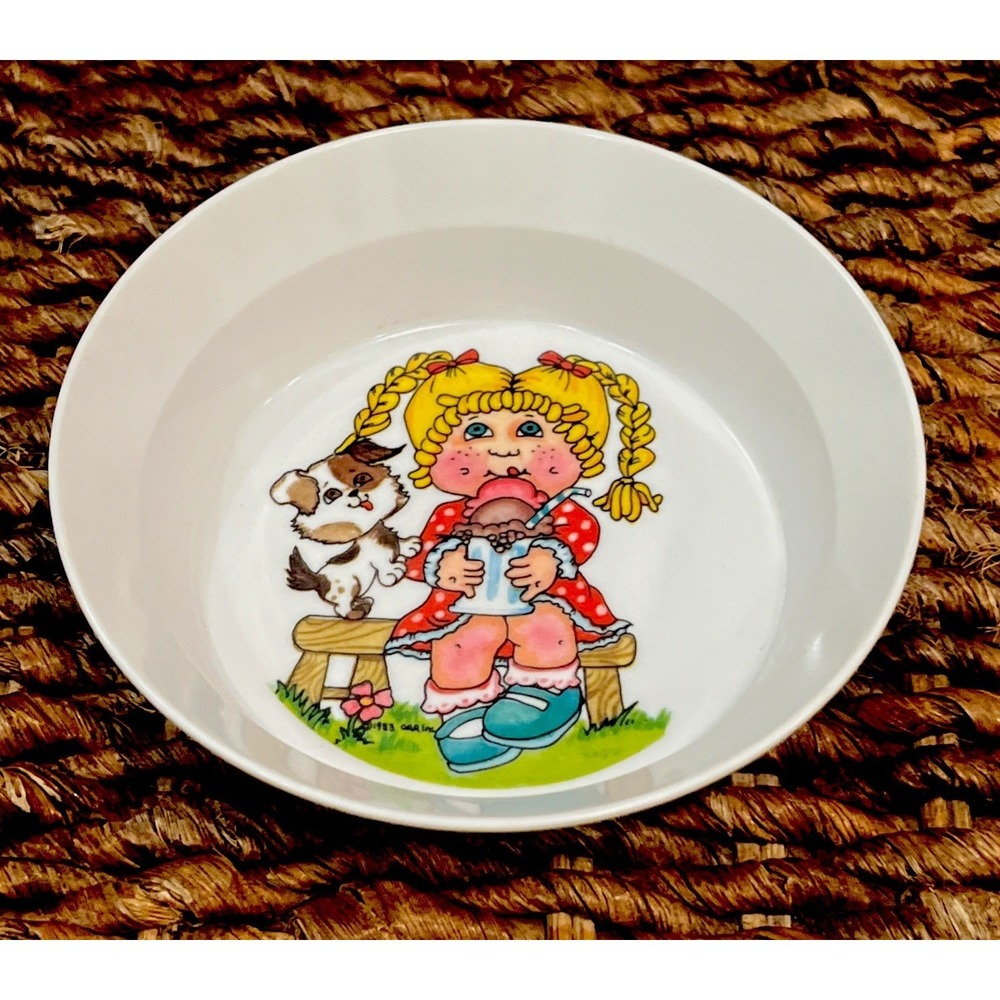 Vintage 1983 Cabbage Patch Kids CPK Melamine Children's 5" Bowl Hard To Find EUC
